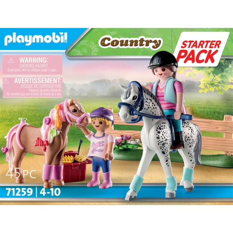 Image : Playmobil Country 71259 Starter Pack Cavaliers et chevaux