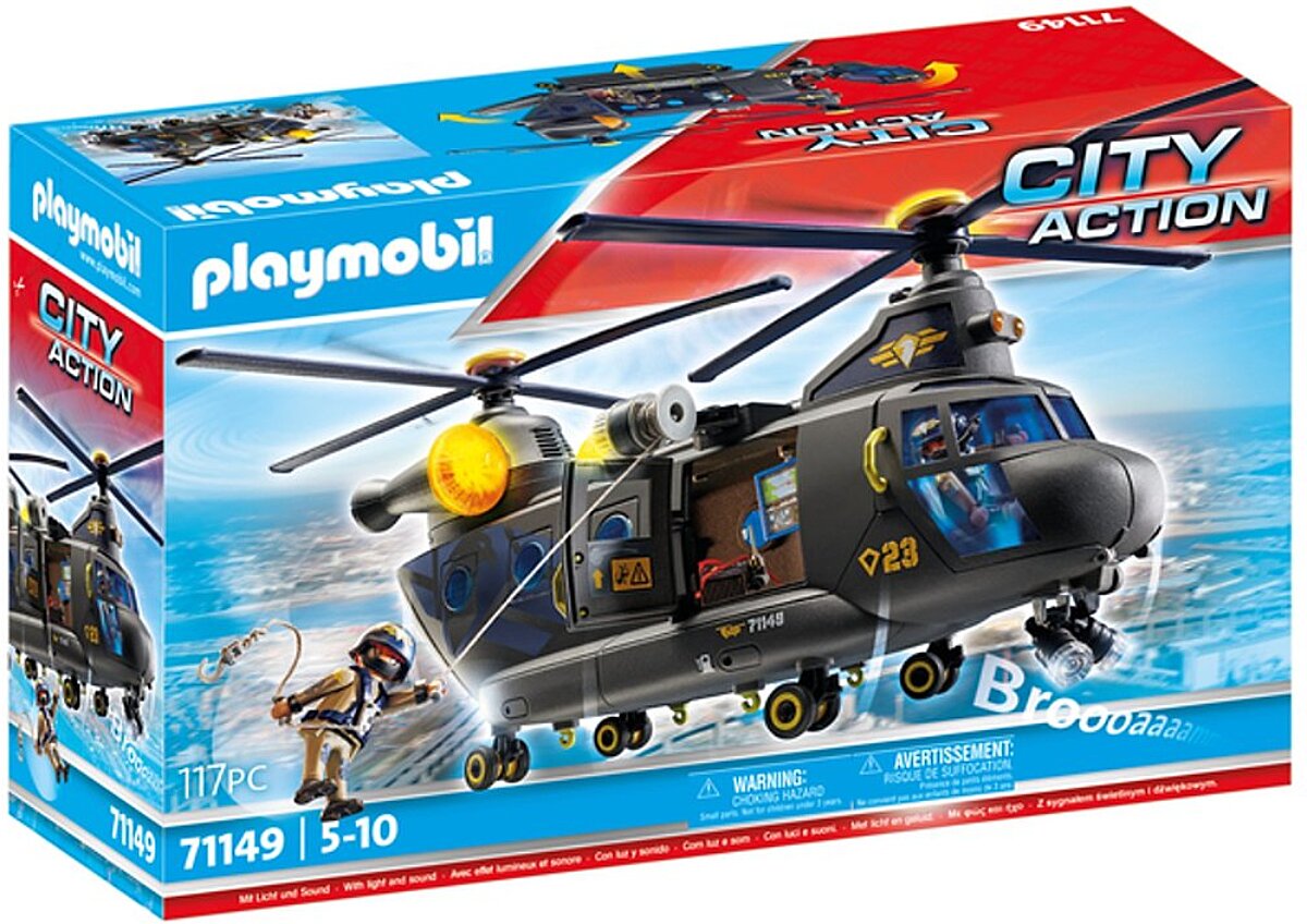 Dickie – Hélicoptère Forces Spéciales – Échelle 1/24 (26 Cm) – Effets Sonores Et Lumineux – Dès 3 Ans – Réf. 203714009002