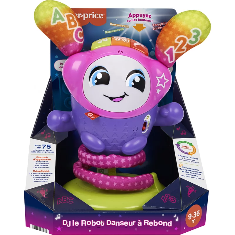 Image : DJ Danseur a rebond Rose Fisher-Price