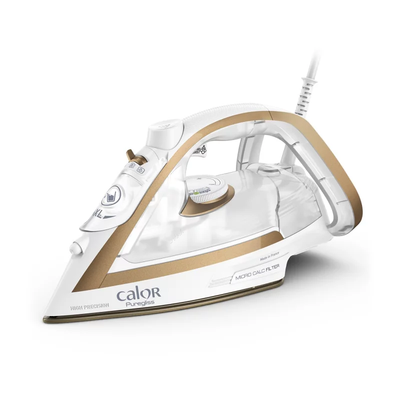 Image : Calor Puregliss FV8042C0 Fer a repasser Blanc et Or