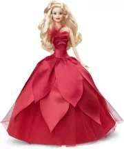 Poupee Barbie Signature Barbie Joyeux Noel Blonde Rouge