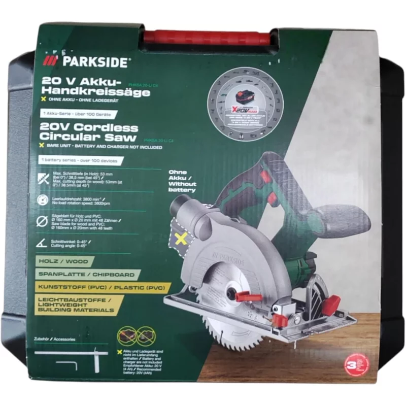 Image : PARKSIDE Scie circulaire manuelle sans fil PHKSA 20 Li 20 V