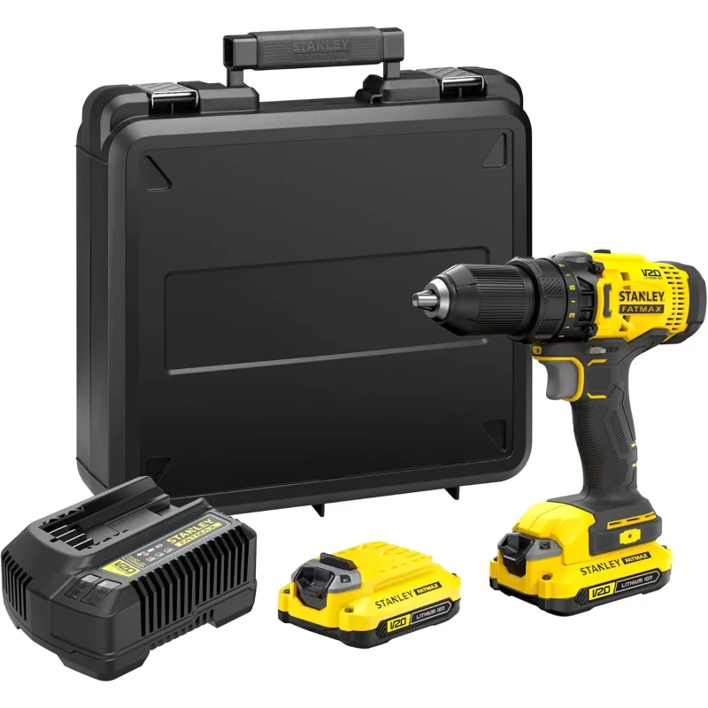 Image : Stanley Fatmax V20 SFMCD700C2K QW 18V Perceuse visseuse sans fil