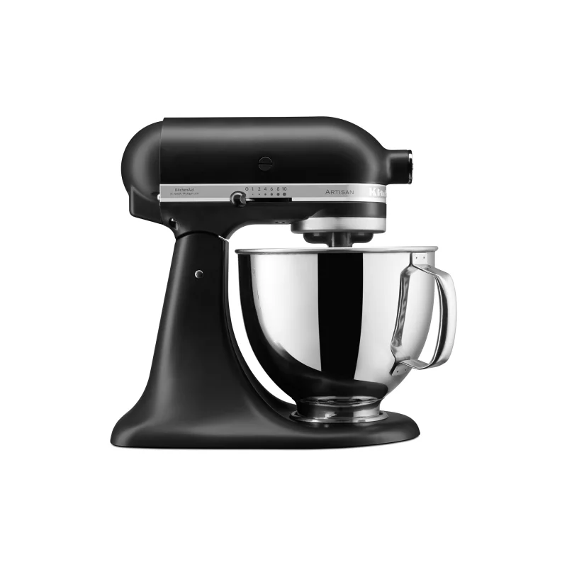 Image : Robot patissier Kitchenaid artisan noir mat 4.8L - 5KSM125EBM