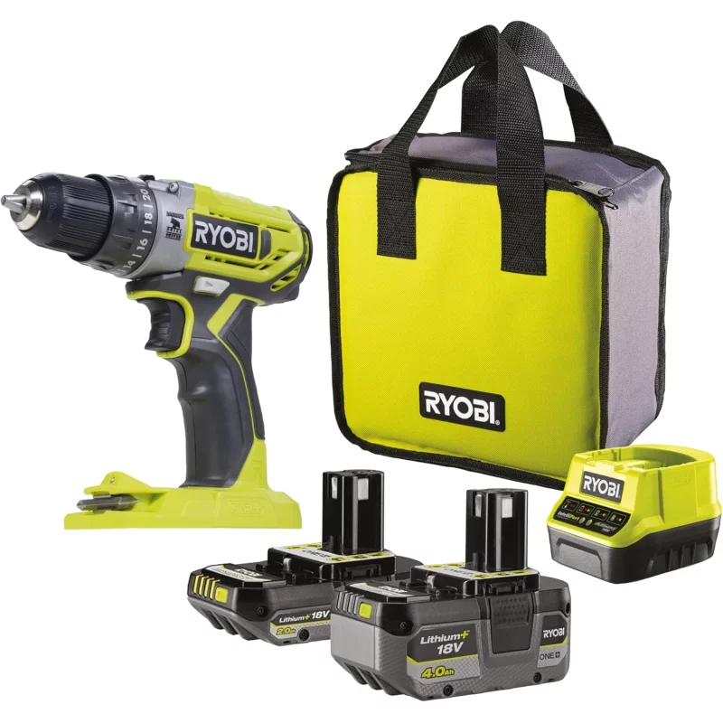 Image : RYOBI R18PD2-242S Perceuse-Visseuse a Percussion