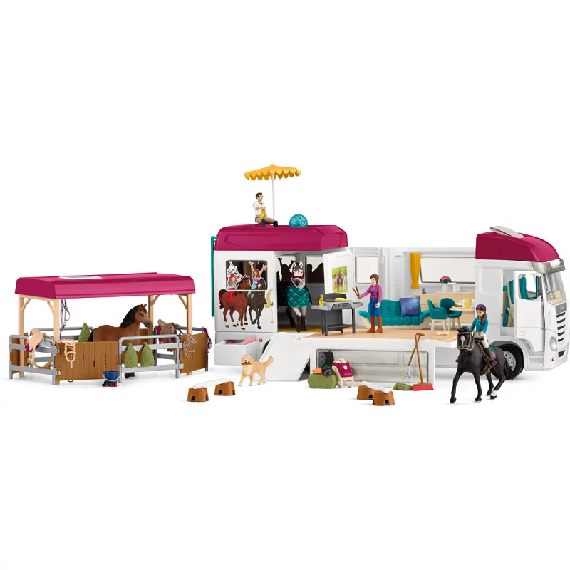 Image : SCHLEICH - Camping-Car Equestre - 42619 - Gamme Horse Club