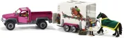 SCHLEICH - Pick-up avec remorque pour cheval - 42346