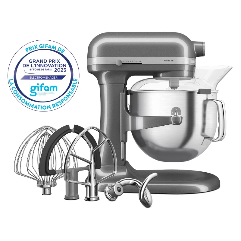 Image : KITCHENAID 5KSM70SHXEMS gris etain Robot patissier