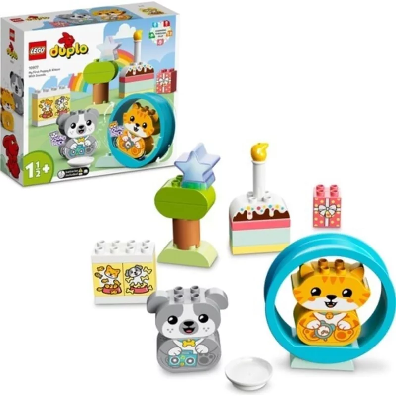 Image : LEGO 10977 DUPLO Mes 1ers pas - Mes premiers chiot et chaton avec effets sonores