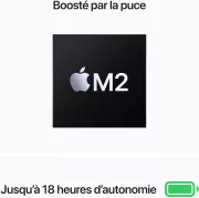 Image : Apple MacBook Air 13'' 256 Go SSD 8 Go Puce M2 Minuit 2022 - MLY33FN/A