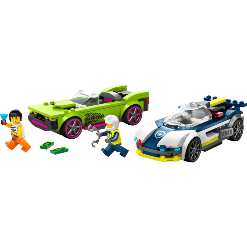 Image : LEGO 60415 City La course-poursuite entre la voiture de police et la super voiture