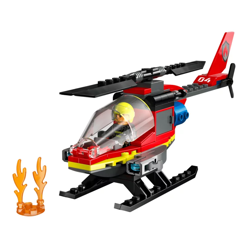 Image : LEGO 60411 City L'helicoptere de secours des pompiers