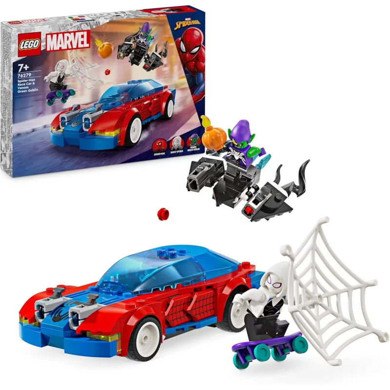 Image : LEGO 76279 Marvel La voiture de course de Spider-Man contre le Bouffon Vert venomise