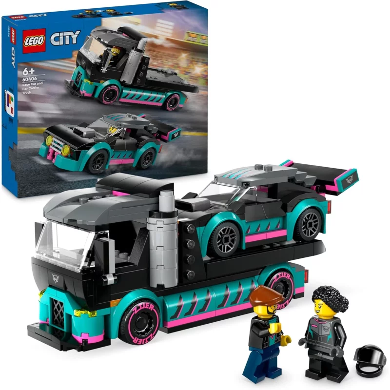 Image : LEGO 60406 City La voiture de course et le camion de transport de voitures