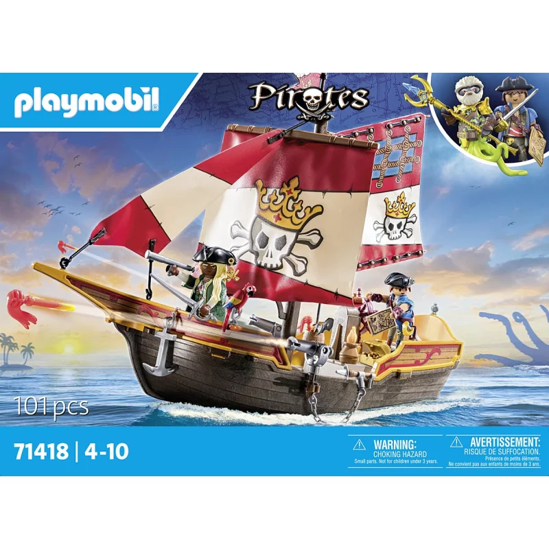 Image : Playmobil 71418 Les pirates Chaloupe des pirates