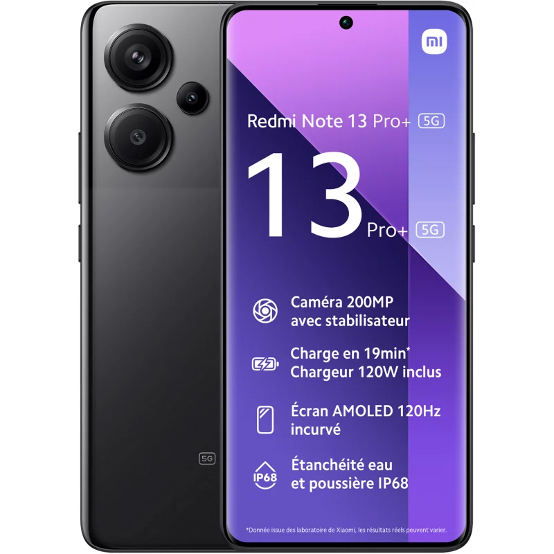 Image : Xiaomi REDMI NOTE 13 PRO PLUS 5G 512Go Noir