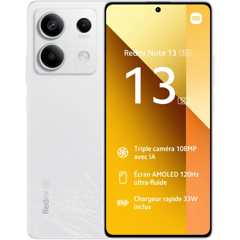 Image : Xiaomi Redmi Note 13 5G 256Go Blanc