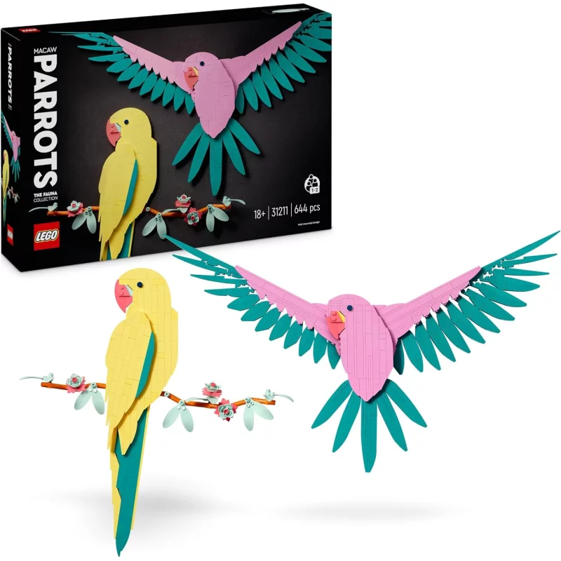 Image : LEGO Art 31211 La collection Faune - Les perroquets Ara