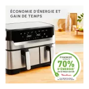 Image : Moulinex Friteuse Dual Easy Fry & Grill EZ905D20