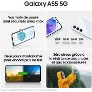 Image : Samsung Galaxy A55 128 Go Bleu nuit
