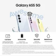 Image : Samsung Galaxy A55 256 Go Bleu nuit