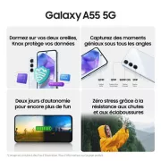 Image : Samsung Galaxy A55 256 Go Bleu nuit