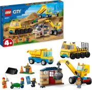 Image : LEGO City 60391 Les camions de chantier et la grue a boule de demolition