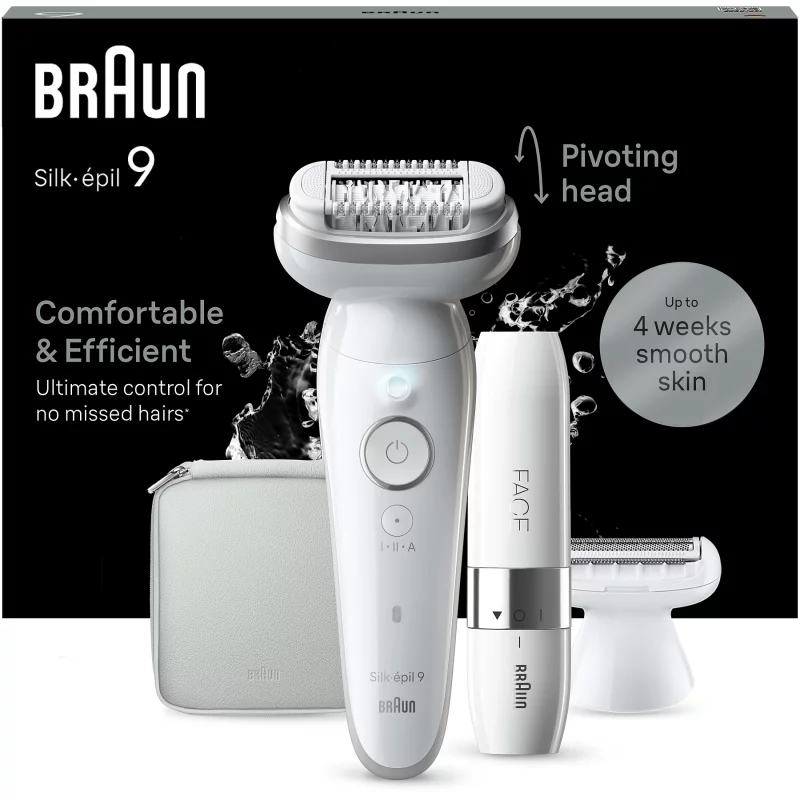 Image : BRAUN Silk Epil 9 9-341 BLANC-ARGENT