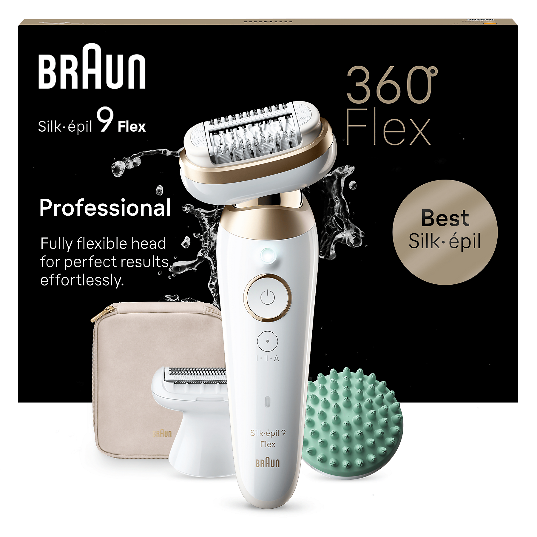 Image : Braun Silk epil 9 Flex SES 9-071 3D Blanc et Dore
