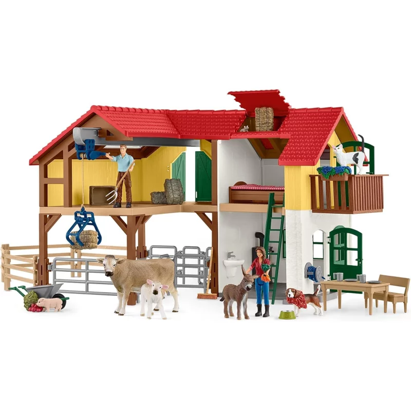 Image : SCHLEICH Ferme avec etable et animaux