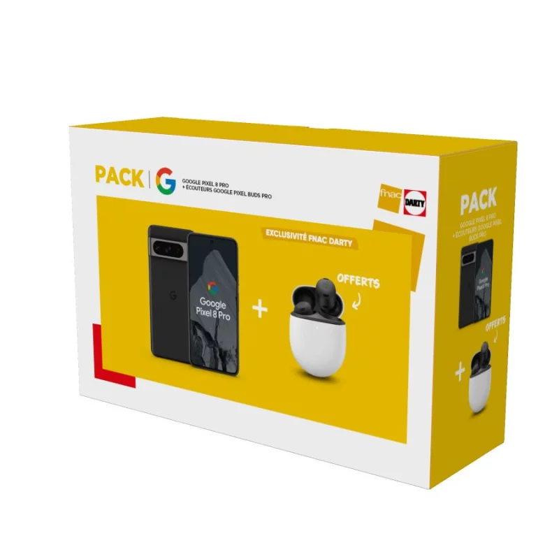 Image : Pack Google Pixel 8 Pro 256 Go Noir Volcanique + Ecouteurs Pixel Buds Pro Noir