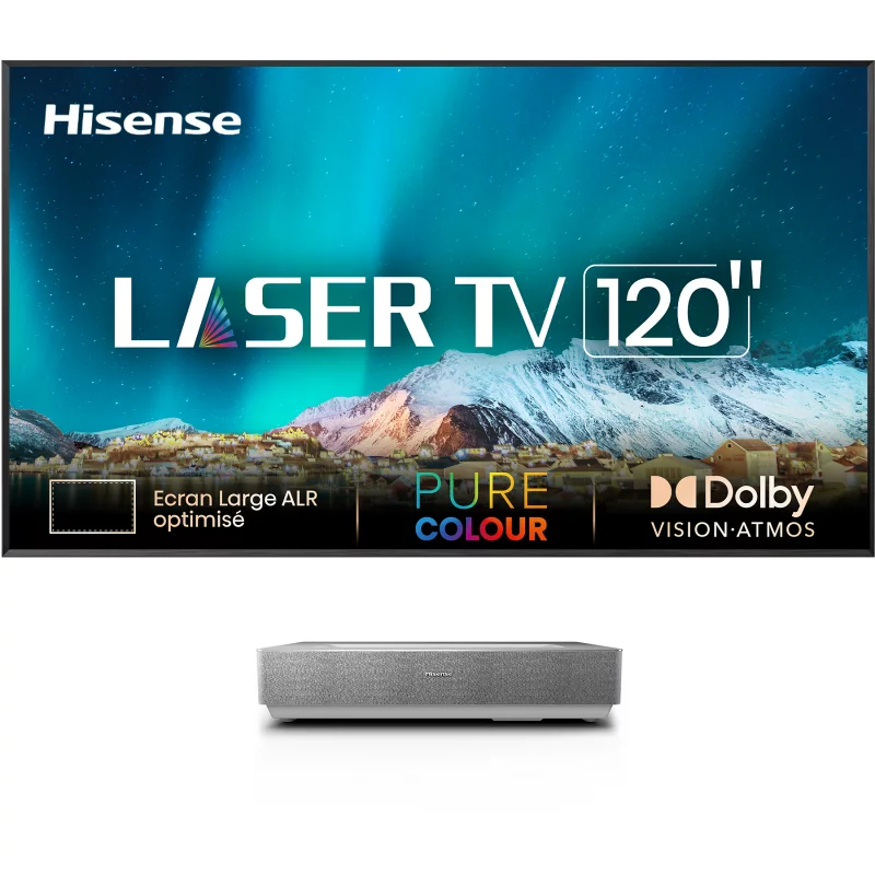 Image : HISENSE 120L5HA Laser TV + ecran Videoprojecteur home cinema