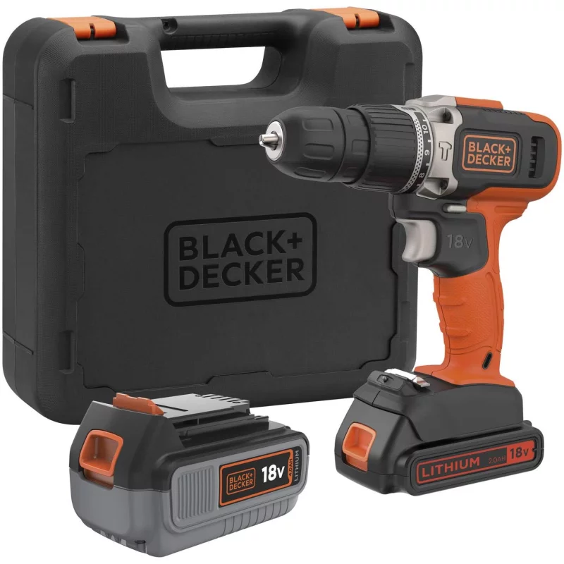 Image : Black+Decker BCD003MEM2K-QW Perceuse a Percussion sans Fil