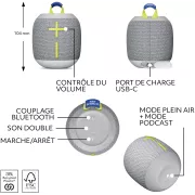 Image : Ultimate Ears Wonderboom 4 Bluetooth Blanc Enceinte