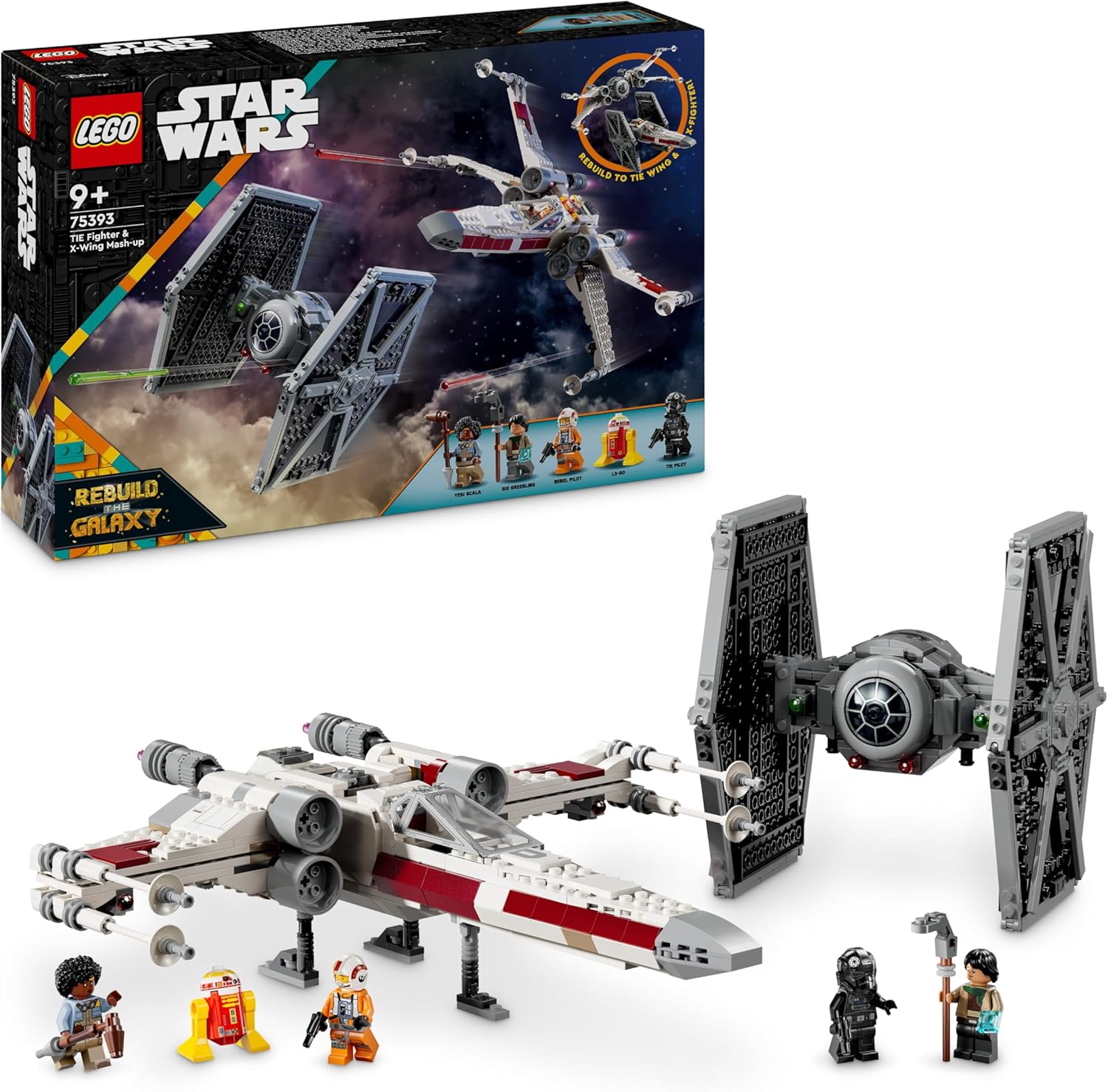 Image : LEGO Star Wars 75393 TIE Fighter et X-Wing a combiner
