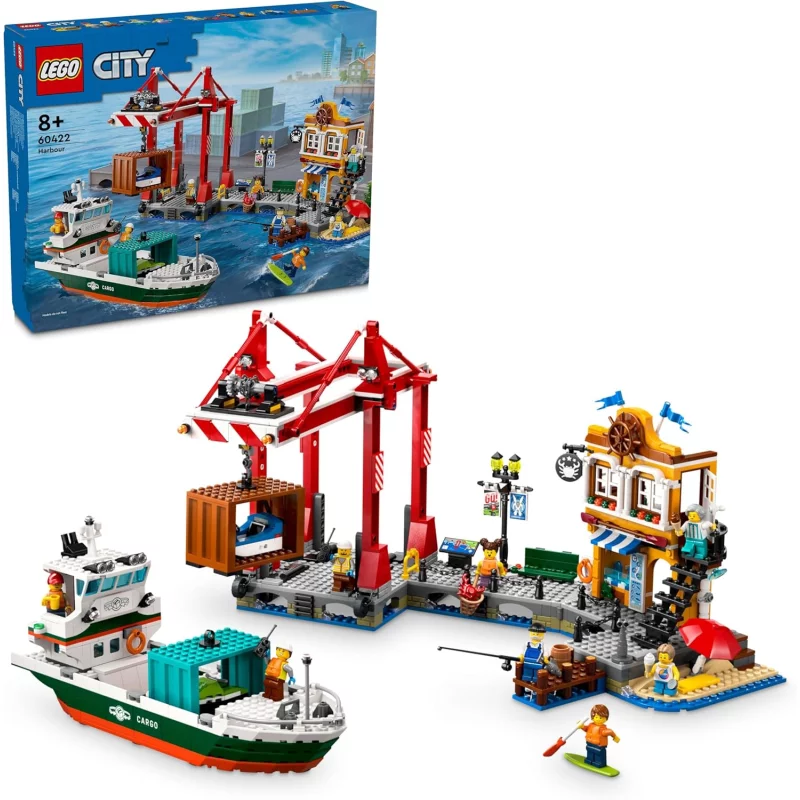 Image : LEGO City 60422 Le port et le navire marchand