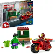 LEGO Marvel 76287 Iron Man avec une moto et Hulk