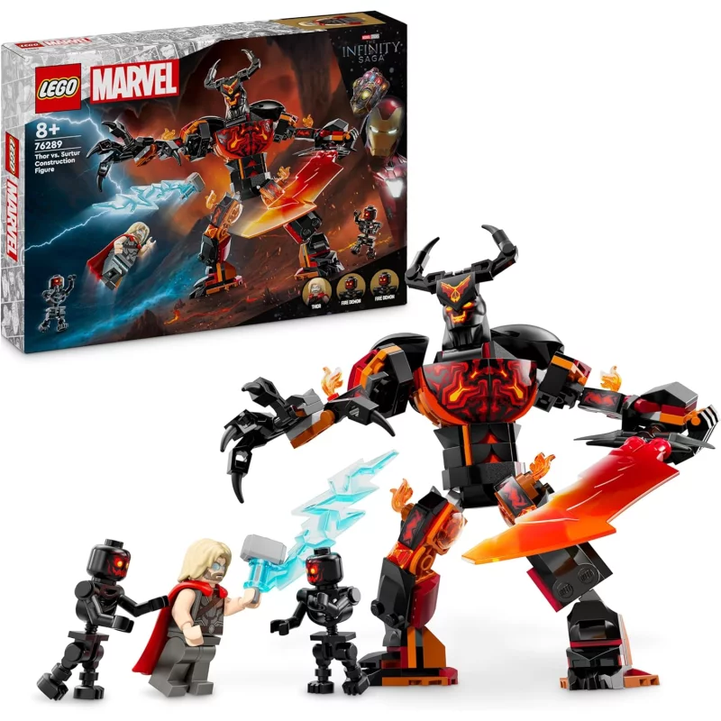 Image : LEGO Marvel 76289 Figurine de Thor contre Surtur a construire
