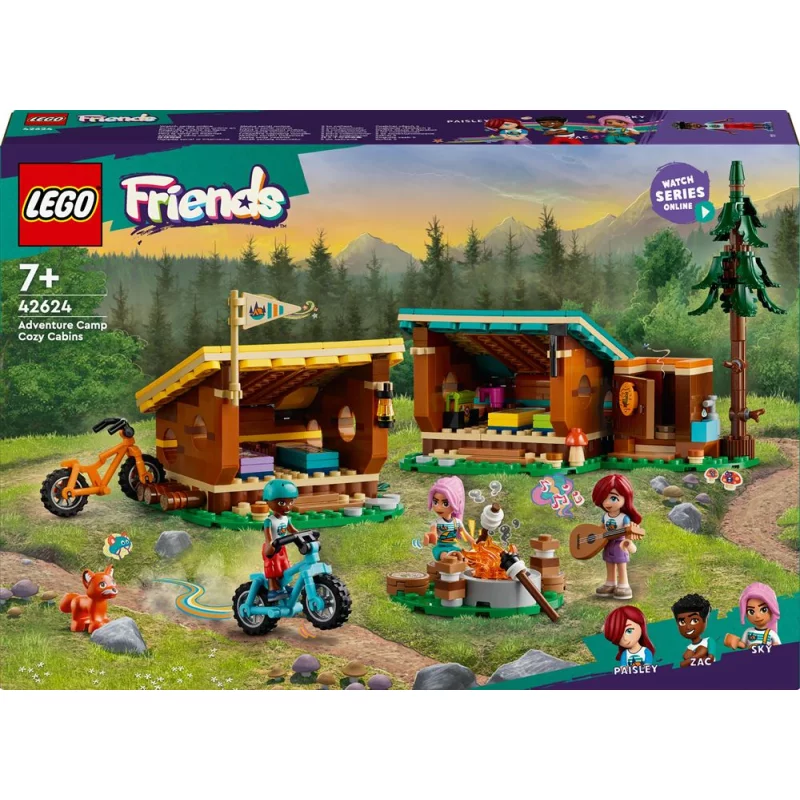 Image : LEGO Friends 42624 Les cabanes chaleureuses de la base de loisirs
