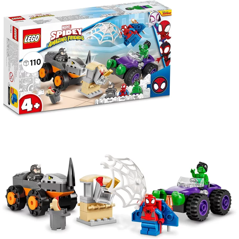 Image : LEGO Marvel 10782 Le combat des camions Hulk contre le Rhino