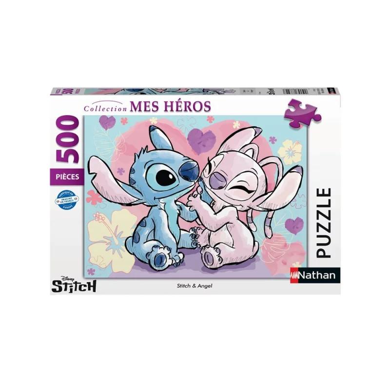Image : Puzzle 500 pieces Nathan Stitch & Angel Disney