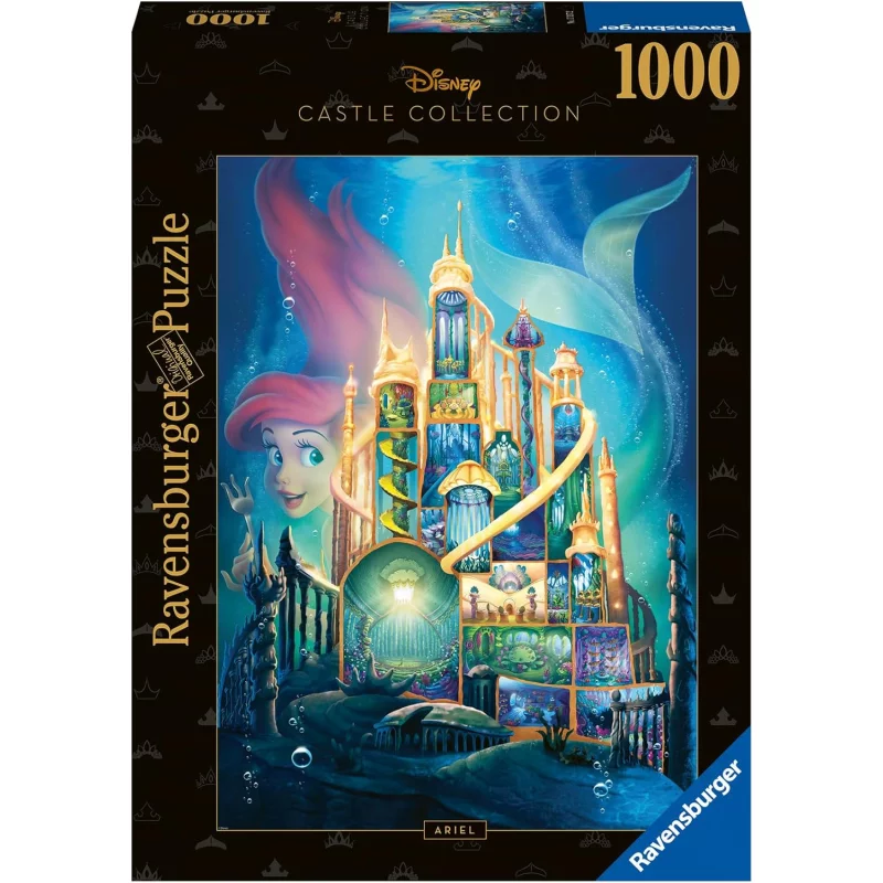 Image : Puzzle Ravensburger Ariel Collection Chateau des Disney Princesses 1000 pieces