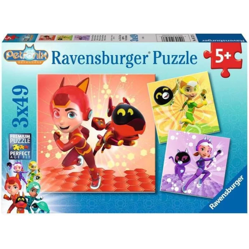 Image : Ravensburger - Puzzle 3x49 pieces - Matt Jia et Emma / Petronix Defenders