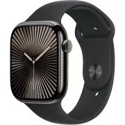Apple Watch Series 10 GPS + Cellular 42mm Ardoise avec Bracelet Sport Noir M/L - MWXH3QF/A