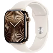 Apple Watch Series 10 GPS + Cellular 42mm Or avec Bracelet Sport Lumiere Stellaire S/M - MX063QF/A