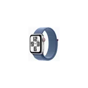 Apple Watch SE GPS + Cellular 44 mm Aluminium Argent avec Boucle Sport Nuee bleue - MXGR3QF/A