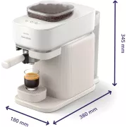 Image : PHILIPS Baristina BAR300/00 Milky White Expresso broyeur