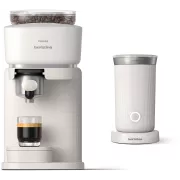 PHILIPS BAR303/00 Milky White + mousseur a lait Expresso broyeur