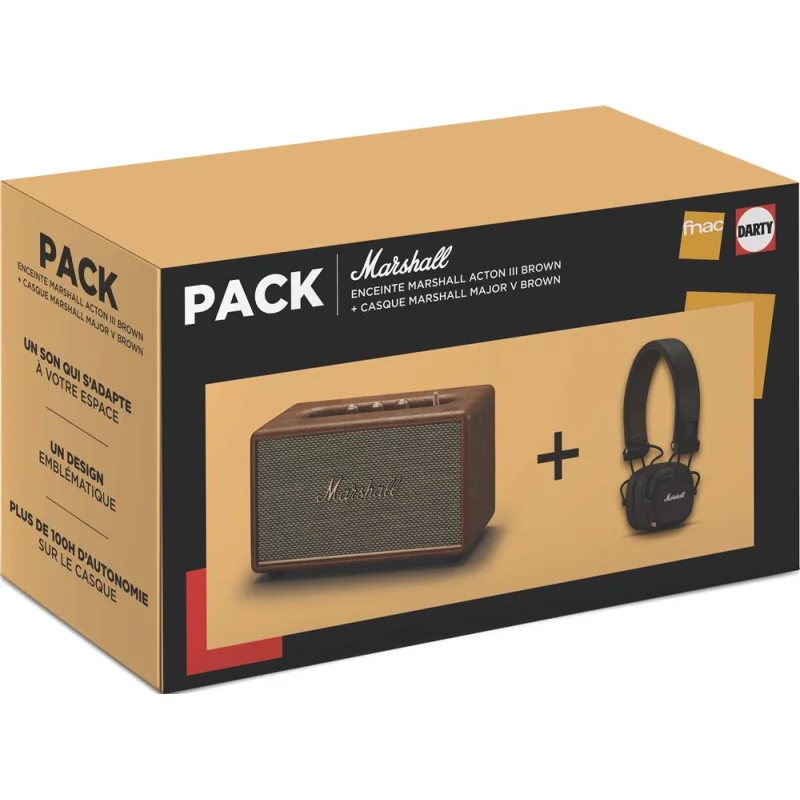 Image : Pack Enceinte Marshall Acton III + Casque Major V