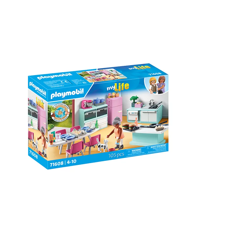 Image : Playmobil My Life 71608 Cuisine avec ilot central